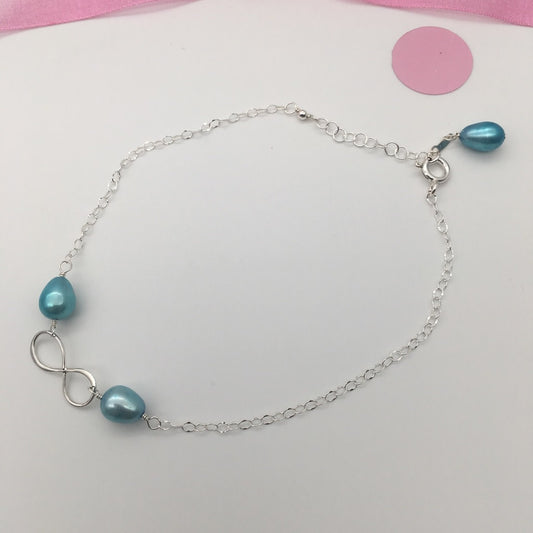 SH-964  10" Anklet Blue