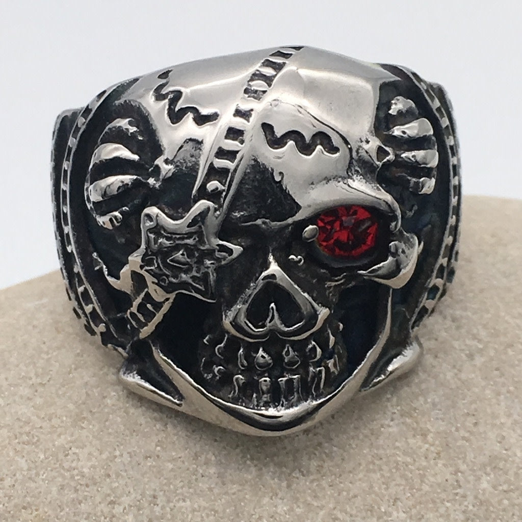 SS1033 Skull Biker Ring