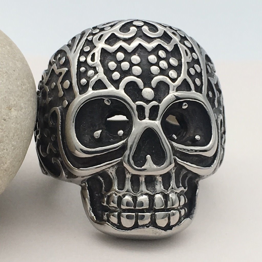 SS1052 Skull Biker Ring