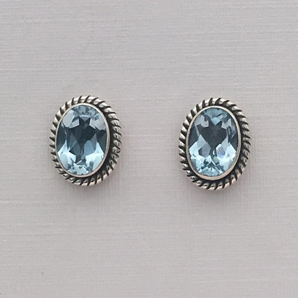 ST1396 Blue Topaz Earrings