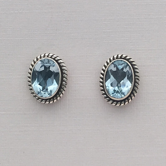 ST1396 Blue Topaz Earrings