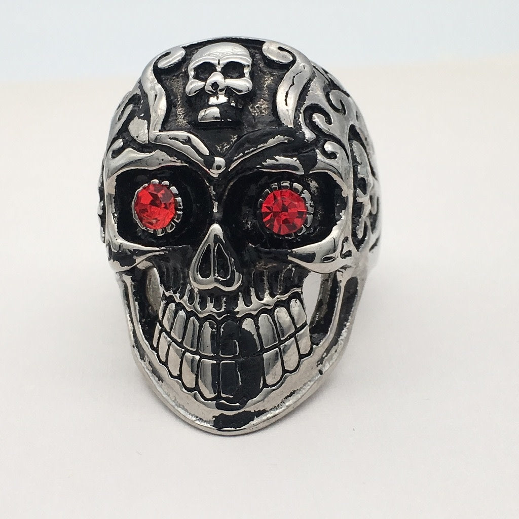 SS1071 Skull Biker Ring