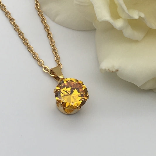 SS1281 19" Yellow Necklace