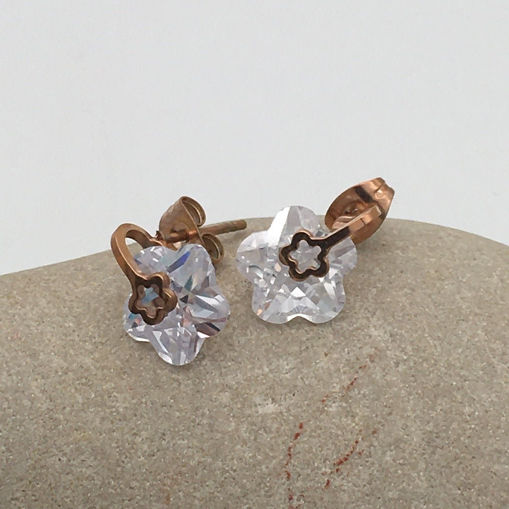 SS1400 G/P Flower Earrings