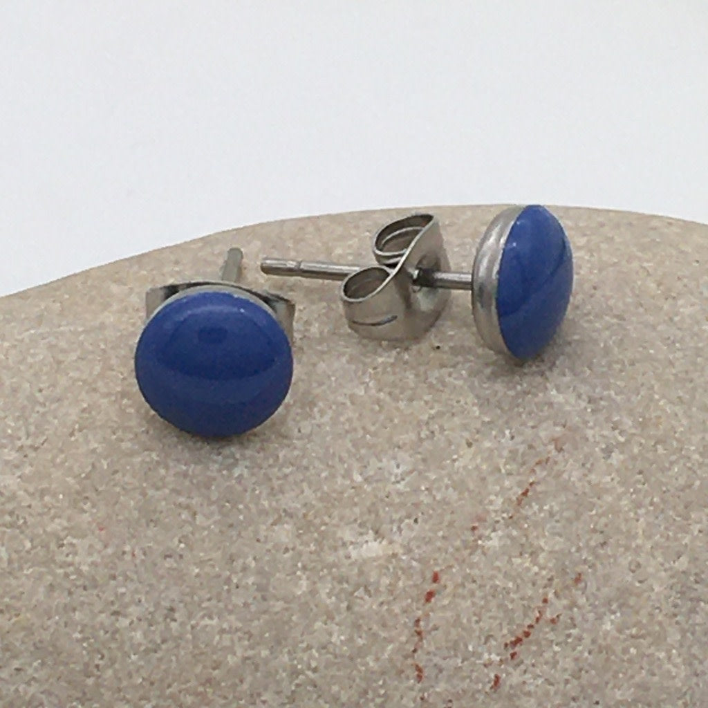 SS1437 5mm. Earrings Blue