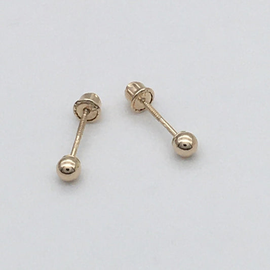 G03ER 3mm. 14K Post Earrings