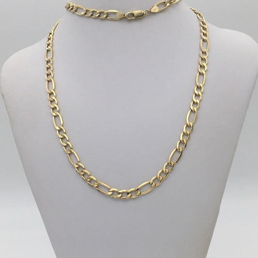 G-14 5mm.X 24" 14K Gold Figaro Chain