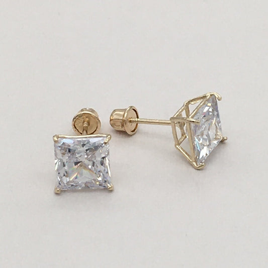 G32ER 14K Gold 6mm. Square Post Earrings