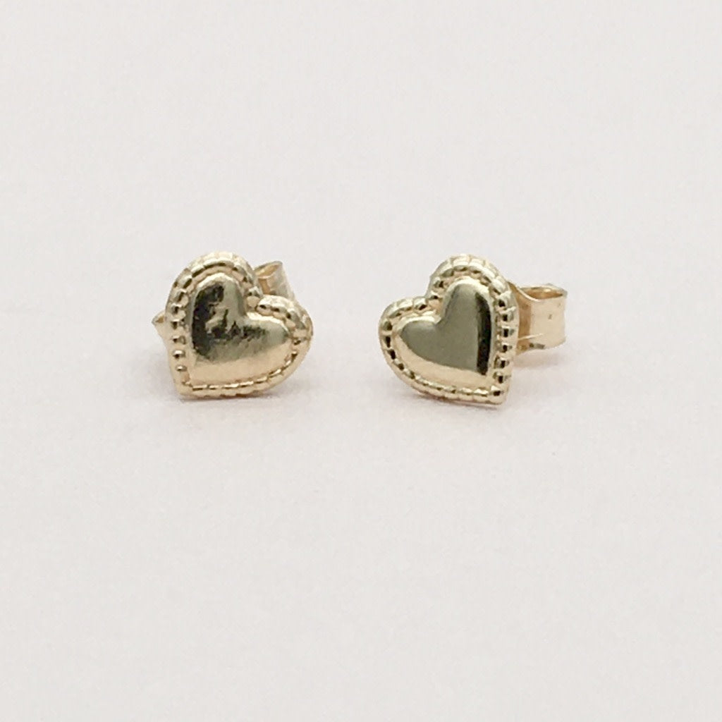 G-17  5mm. Heart Earrings