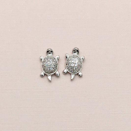 Z1388ER Turtle Earrings 10mm. x 5mm.