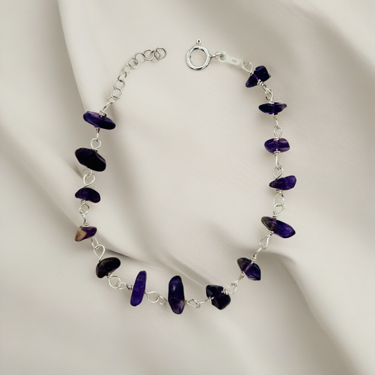 ST1933 Amethyst Bracelet 7.5"