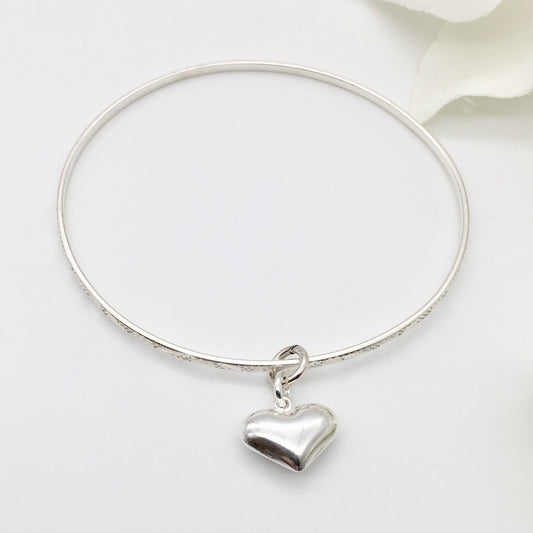 S1453BL W/ Heart 60mm Bangle