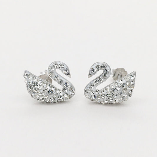 Z1431 Clear Swan Earrings