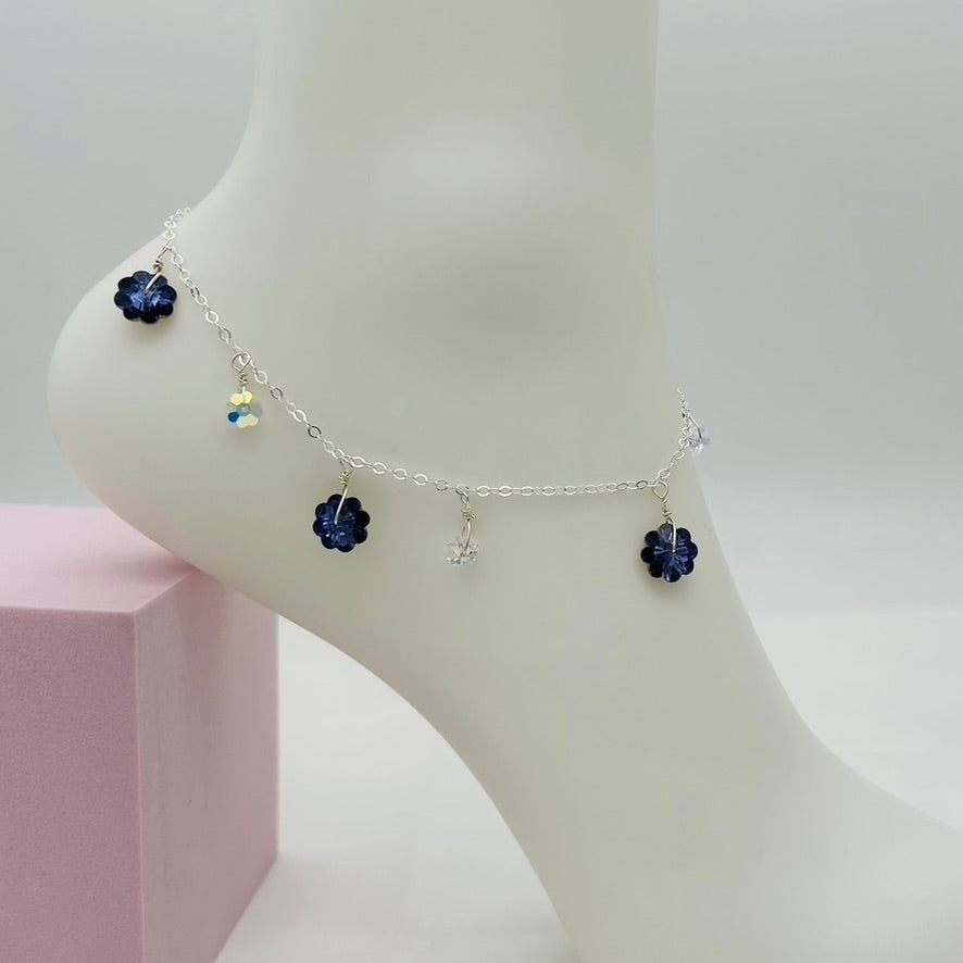 C1226 Tanzanite Anklet 10"