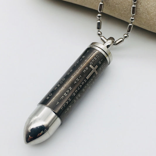 SS1156 BULLET PENDANT BLACK PLATED