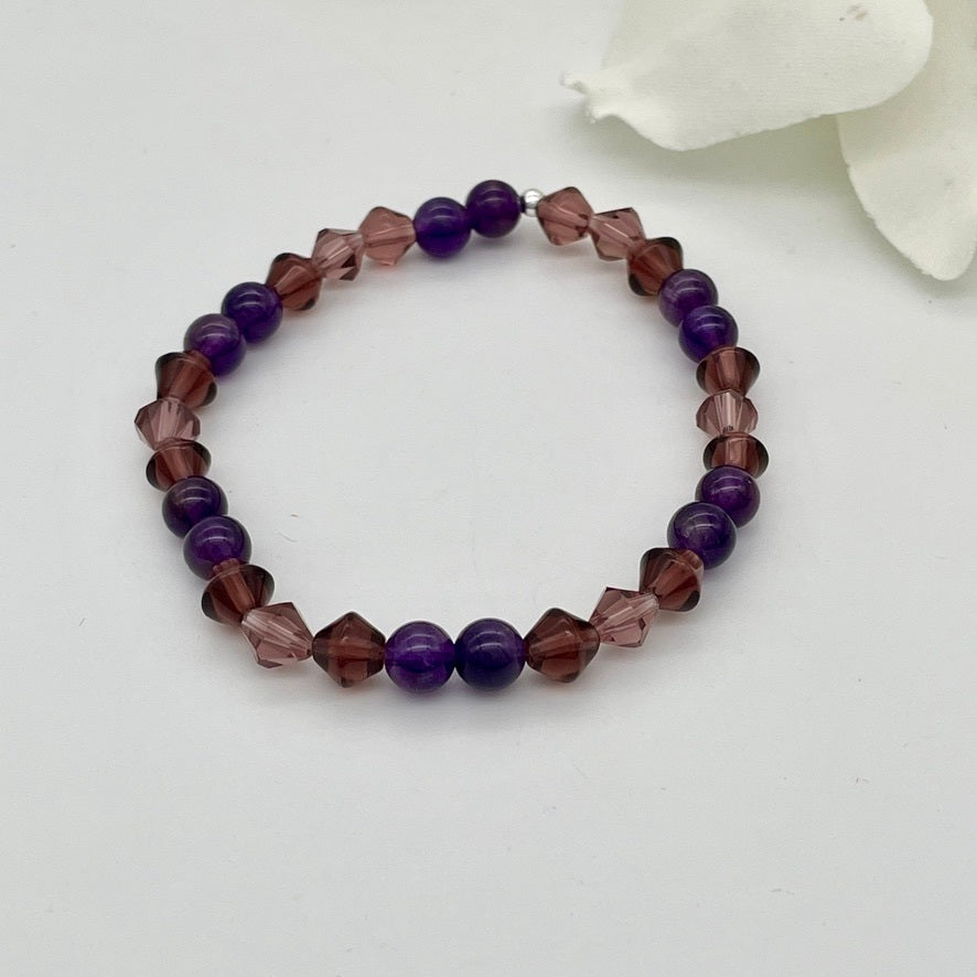 ST1504BL Amethyst Bracelet  7"