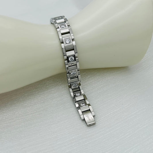 SS1546  Germanium Bracelet  10mm X 7"