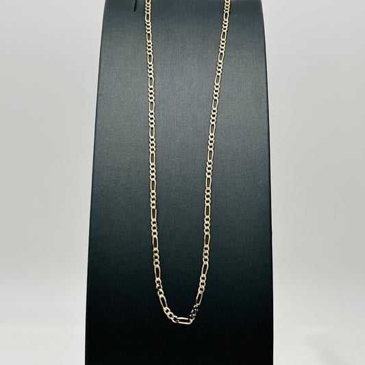 G302CH 14K Gold Figaro Chain 2.6mm. x20"