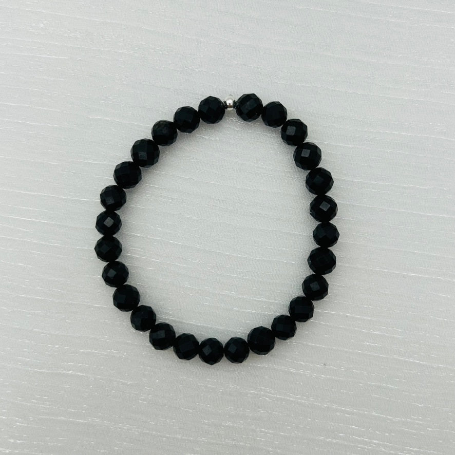 ST1844BL Black Tourmaline Bracelet 6.5"