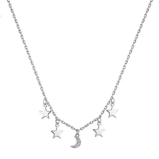 S1743NL Moon & Stars Necklace 18"