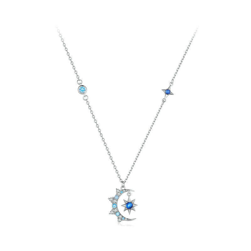 Z1833NL Moon & Star Necklace 18"