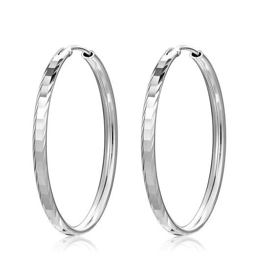 S1797ER Hoop Earrings  30mm. x 3mm.