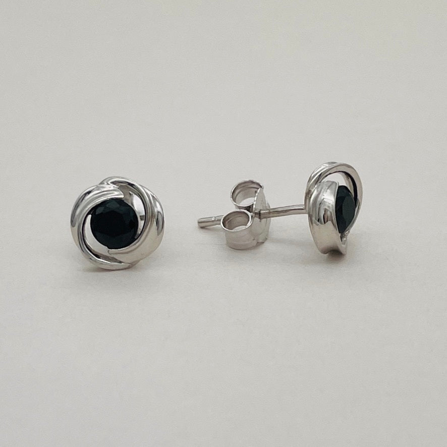 Z1537ER Black Earrings 8mm