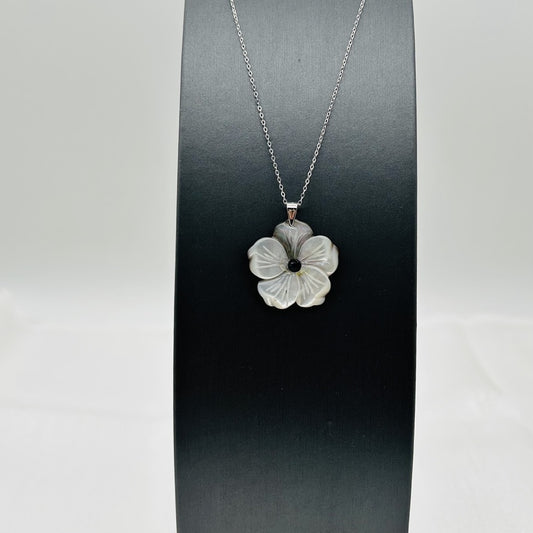 SH1009NL Shell Flower 18" Necklaqce