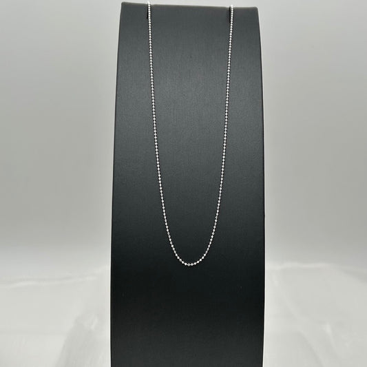 S1805CH Diamond Cut Beaded Chain 1mm. x 16"