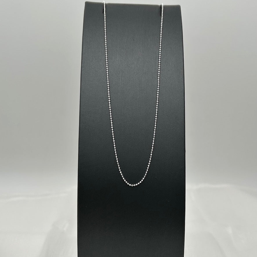 S1805CH Diamond Cut Beaded Chain 1mm. x 20"