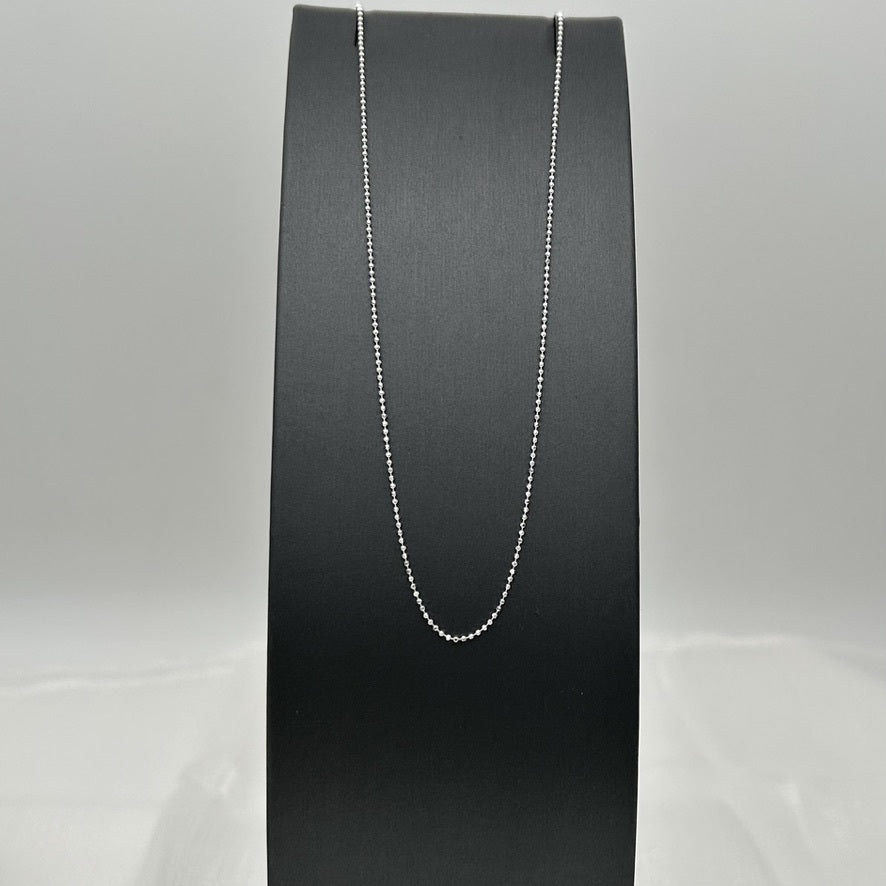 S1805CH Diamond Cut Beaded Chain 1mm. x 18"