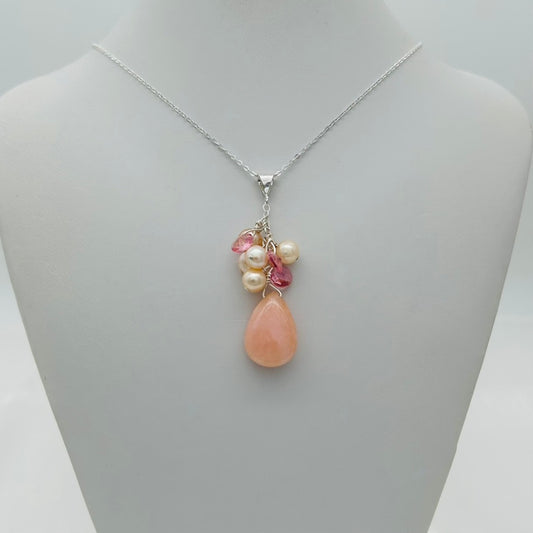 ST1894NL Pink Opal 18" Necklace