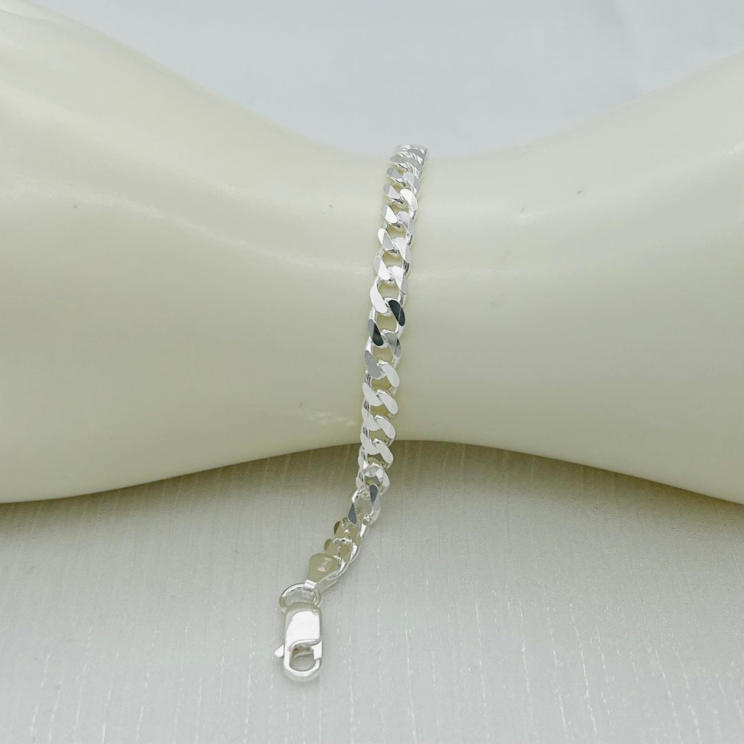 S1099BL Curb Link Bracelet 5mm. x 8"