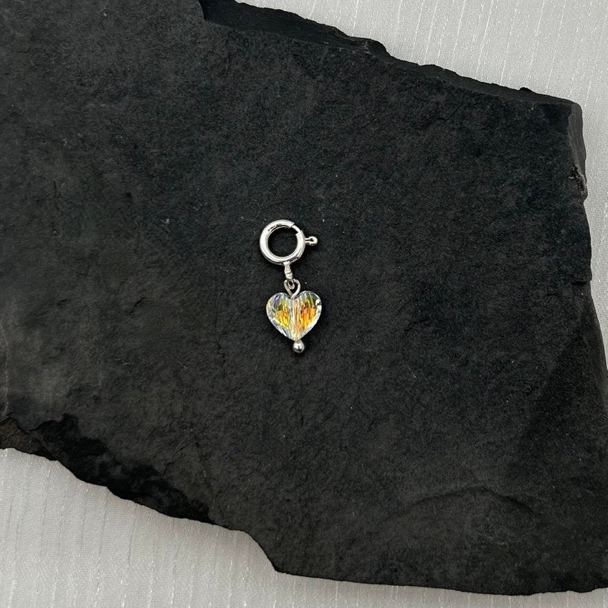 C1137 Clear Heart Charm