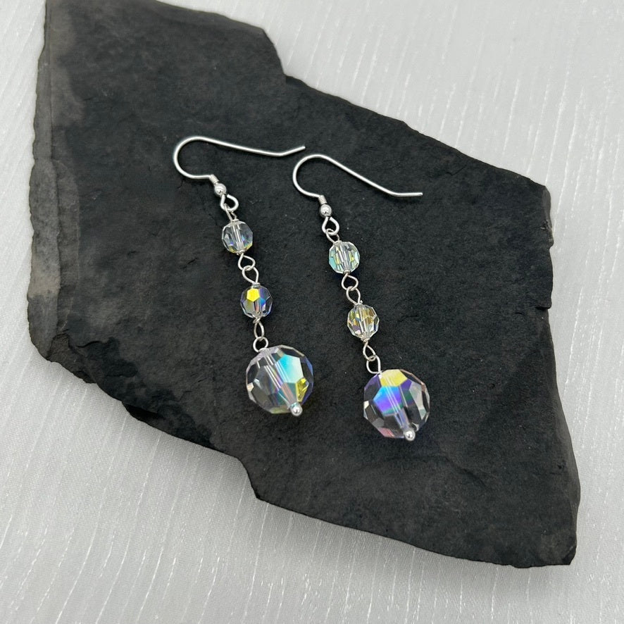 C960ER Clear AB Earrings