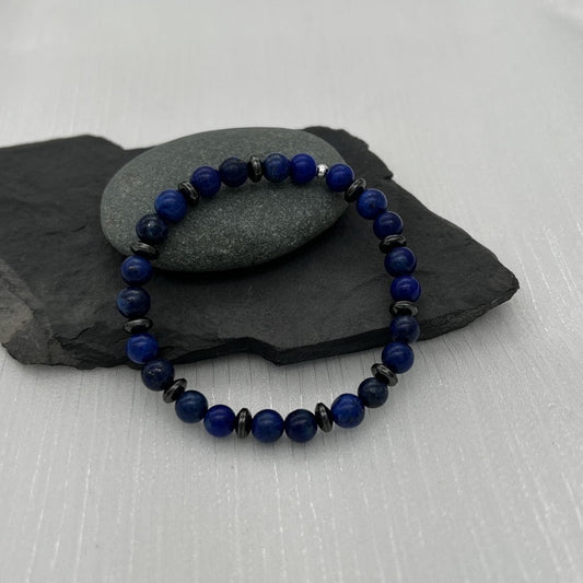 ST1899BL Lapis Lazuli Bracelet 7"