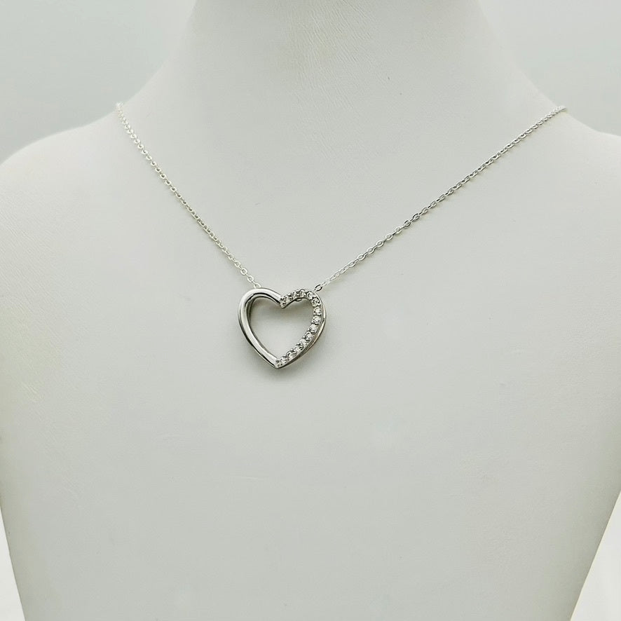 Z1842NL Heart Slide Necklace  18"