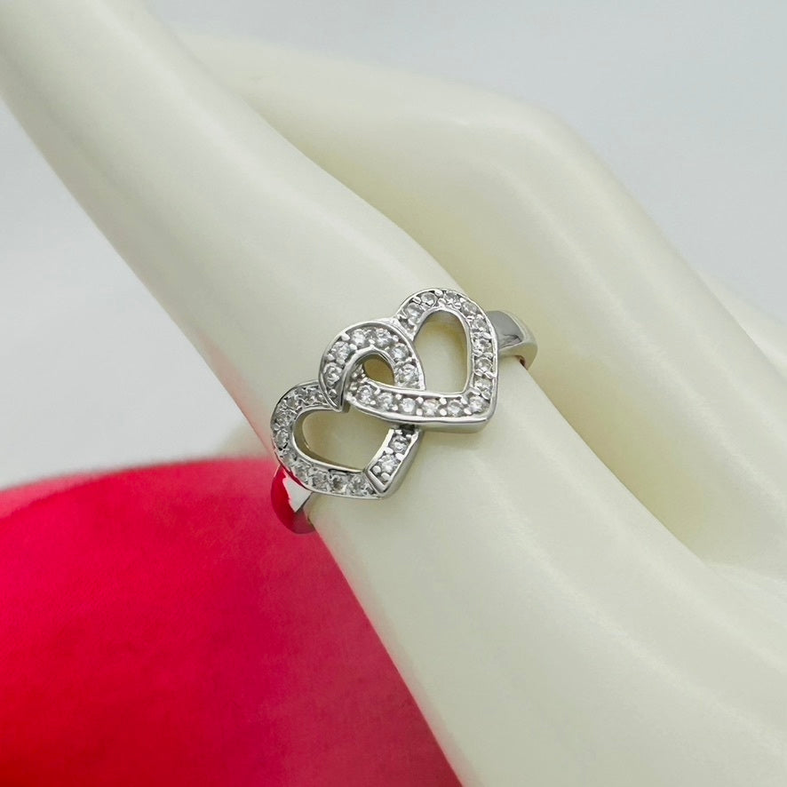 Z1841R Two Hearts Ring