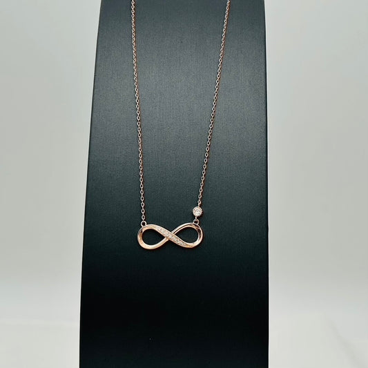 Z1840NL Rose Gold Plated InfinityNecklace 18"