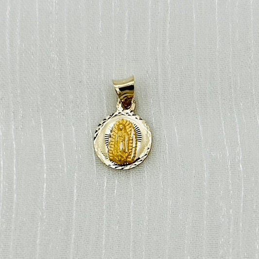 G335P 14K Gold Virgin Mary Pendant