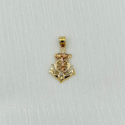 G334P 14K Gold Anchor Pendant