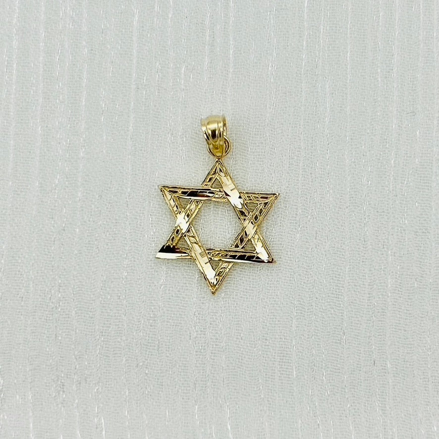 G331P 14K Gold Star Of David Pendant