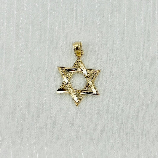 G331P 14K Gold Star Of David Pendant