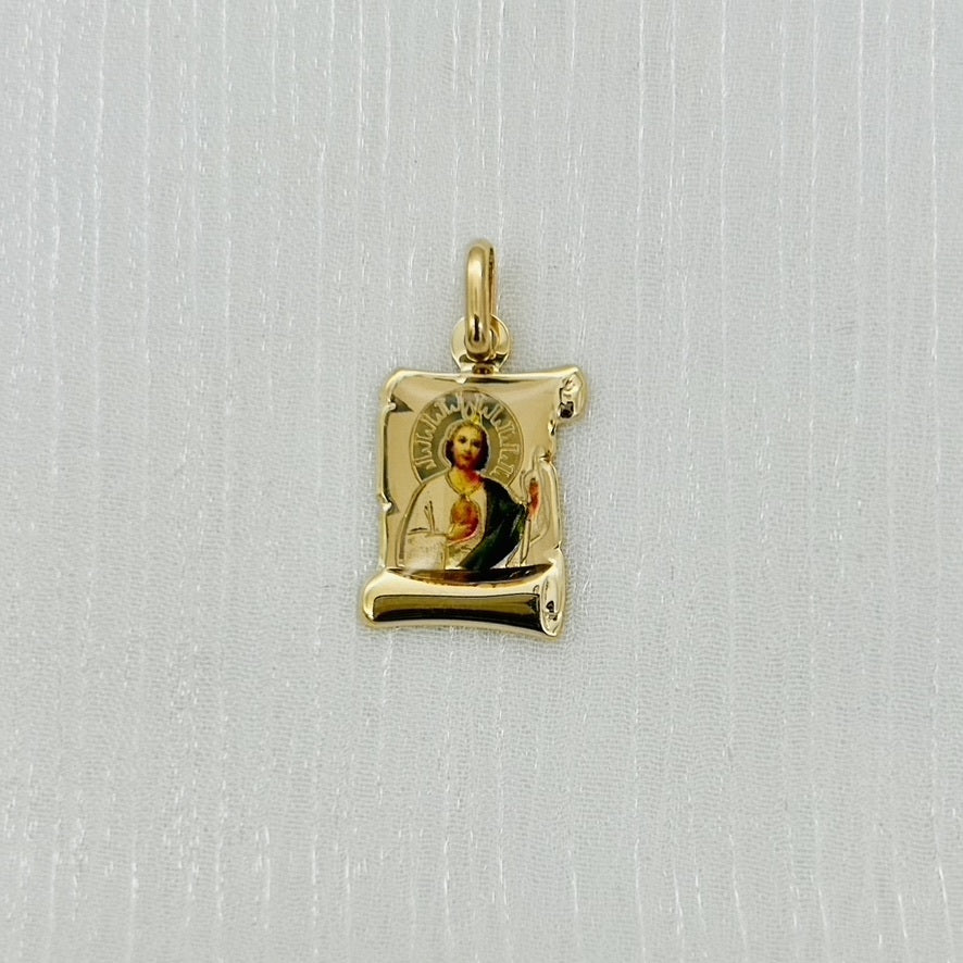 G333P 14K Gold St Jude Pendant