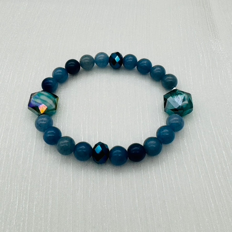 ST1904BL Blue Aventurine Bracelet 7"