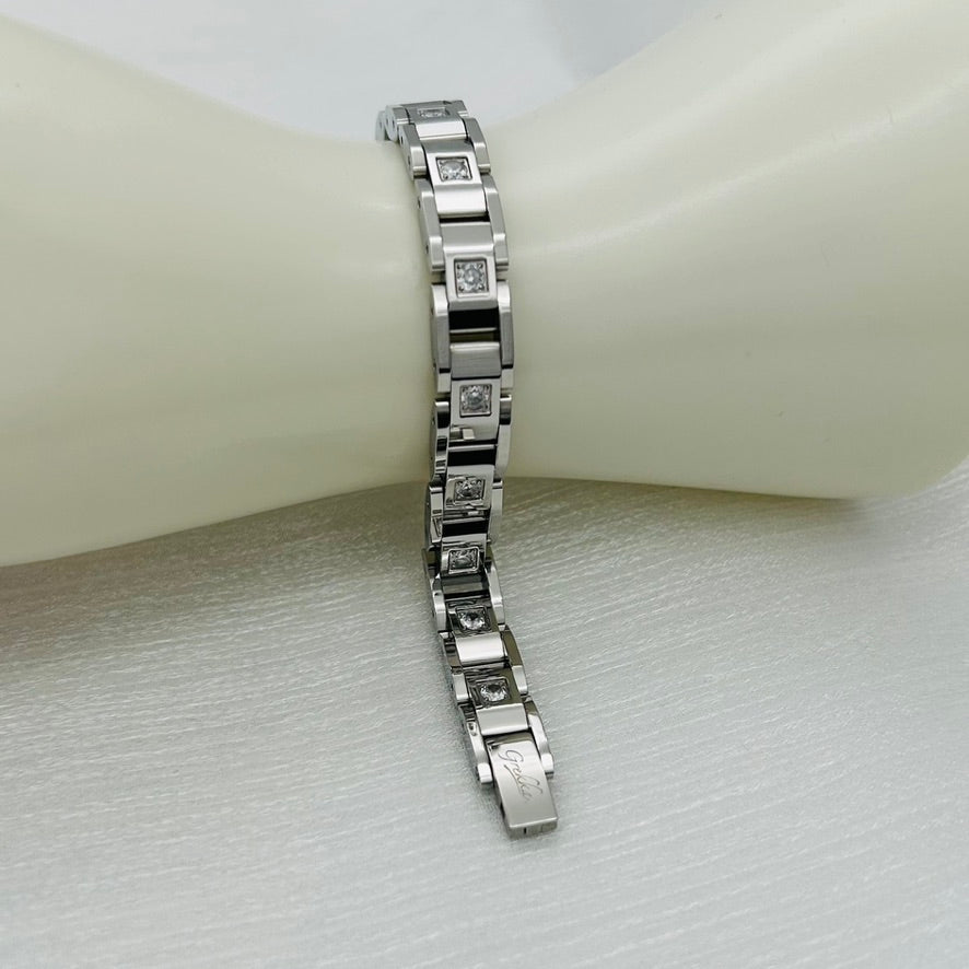 SS1546BL Germanium  8mmX7.5" Bracelet