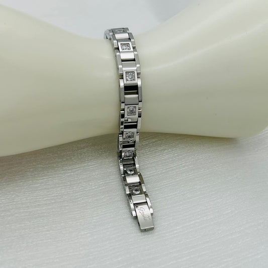 SS1546BL Germanium  8mmX7.5" Bracelet