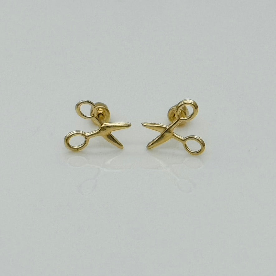 G331ER 14K Gold Scissors Earrings