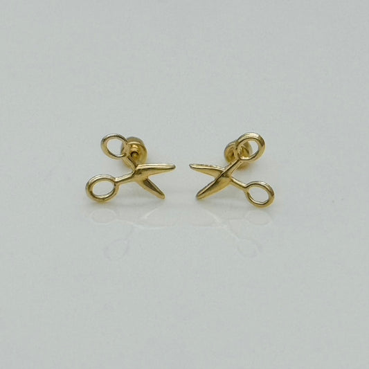 G331ER 14K Gold Scissors Earrings