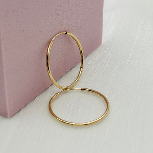 G15ER14K 1.5X30mm.Hoop Earrings